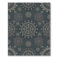 Charcoal Gray Celestial Mandala Medallion Rug