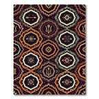 Earthy Geometric Hexagon Arrow Tile Rug