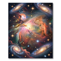 Cosmic Swirling Nebulae Starry Galaxy Rug