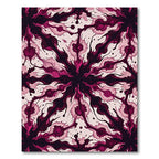 Crimson Abstract Swirl Flow Rug