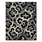 Monochromatic Leopard Cloud Abstract Rug