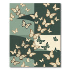 Sage and Forest Green Butterfly Assemblage Rug
