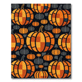 Geometric Orange Pumpkin Patch Rug