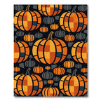 Geometric Orange Pumpkin Patch Rug