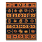 Tribal Sun Celestial Ochre Striped Rug