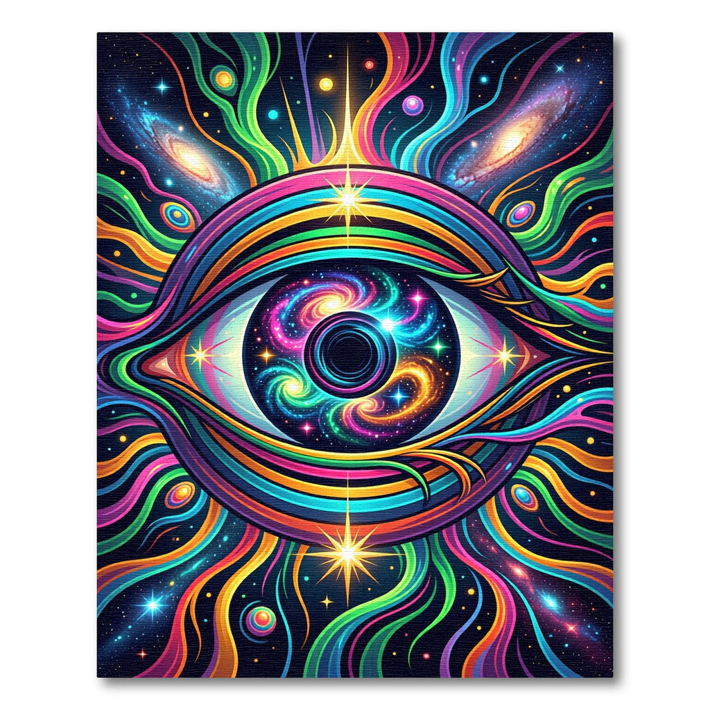 Cosmic Eye Galaxy Swirl Radiant Art Rug