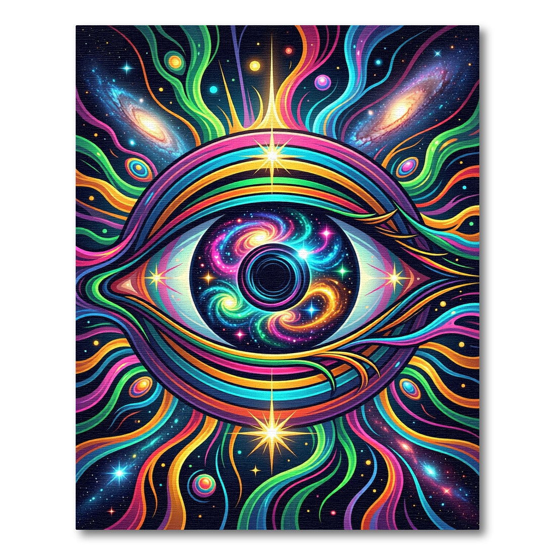 Cosmic Eye Galaxy Swirl Radiant Art Rug
