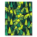 Verdant Forest Geometric Mosaic Rug