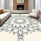 Mandala Sunburst Dark Navy Rug