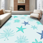 Oceanic Starfish Aquatic Plants Repeat Rug