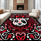 Red White Cow Whimsical Farm Friends Rug