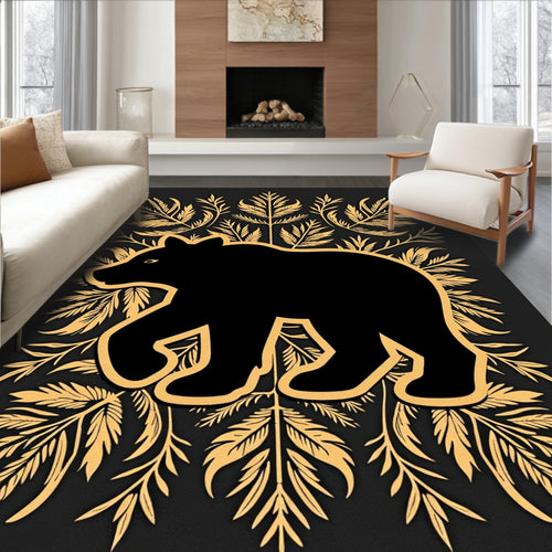 Black Bear Golden Foliage Harmony Rug