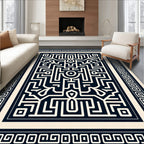 Navajo Inspired Geometric Maze Rug
