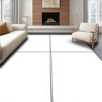 Geometric Black White Grid Rug