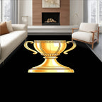 Golden Trophy With Ornate Band Rug