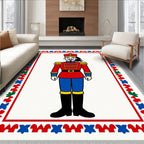 Royal Guard Nutcracker Red Blue Border Rug
