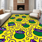 Emerald Cauldron Swirl Yellow Motif Rug