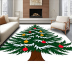 Festive Evergreen Pine Christmas Tree Rug