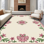 Pink Floral Bouquet Meadow Rug