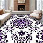 Vintage Lavender Mandala Art Rug