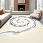Monochromatic Spiral Form Rug