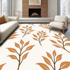 Warm Tan Autumn Branch Foliage Rug