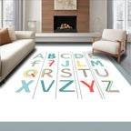 Modern Alphabet Stripes Rug