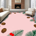Pink Pinecone Branch Garden Rug