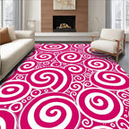 Vibrant Pink Swirl Medley Rug