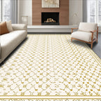Golden Celestial Constellation Geometric Rug