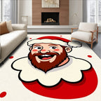 Charming Santa Claus Festive Red Dot Rug