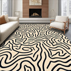 Organic Black Line Contour Rug