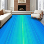 Azure Ombre Vertical Stripe Rug