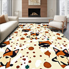 Playful Calico Cats Spots Stars Rug
