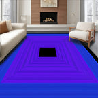 Vibrant Sapphire Infinite Squares Rug