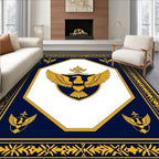 Regal Navy Gold Eagle Crest Rug