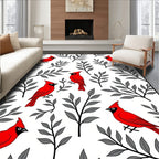 Red Cardinal Floral Twig Rapport Rug