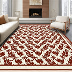 Crimson Feather Tropical Repeat Rug