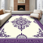 Deep Purple Ornamental Medallion Rug