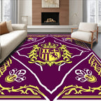Plum and Gold Regal Crest Rug