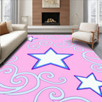 Pink Swirl Starburst Rug