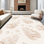 Earthy Botanical Watercolor Cloud Rug