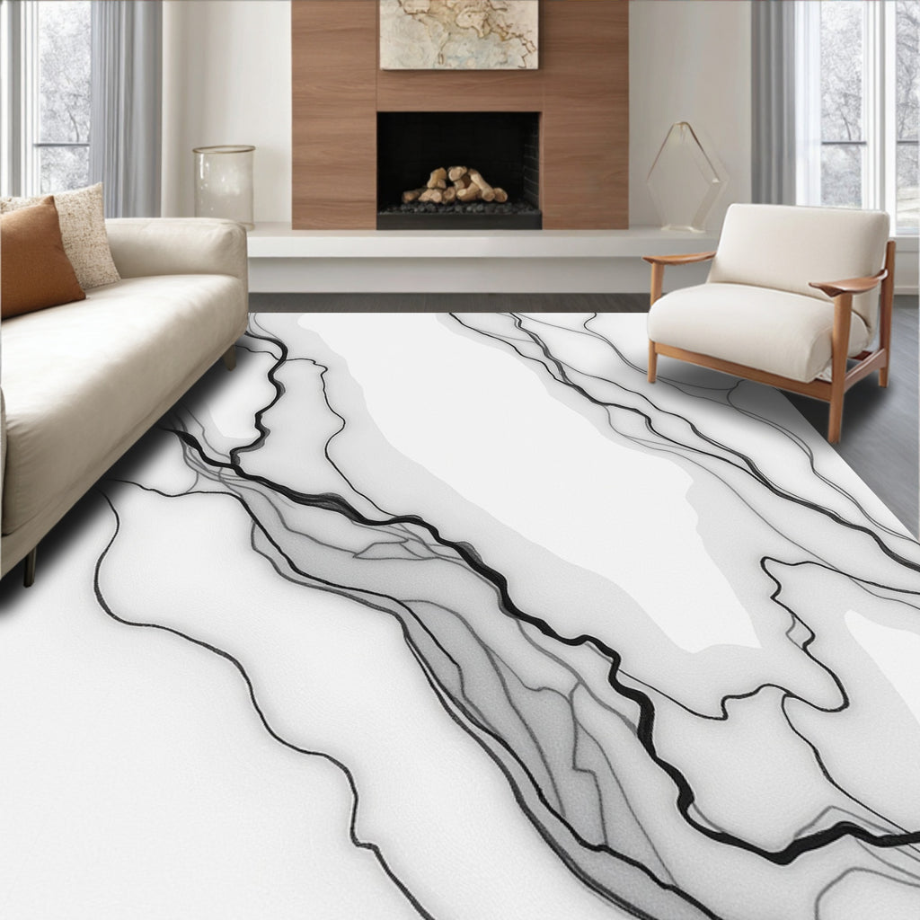 Monochromatic Liquid Flow Abstract Rug