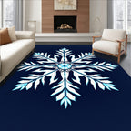 Azure Snowflake Starburst Rug