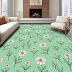 Spring Daisy Meadow Fresh Green Rug