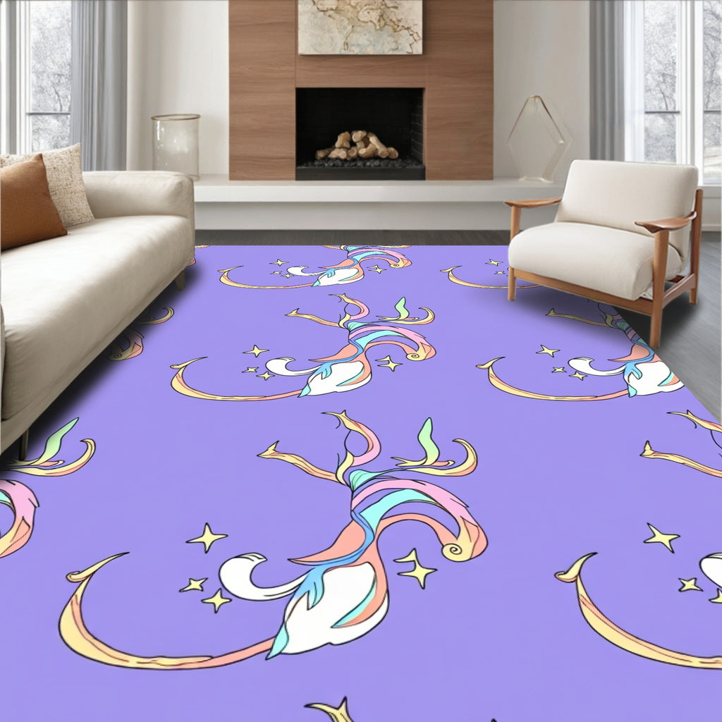 Pastel Swirl Unicorn Twirl Rug