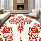 Scarlet Vine Arabesque Flourish Rug