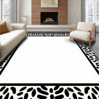 Bold Black And White Spots Rug