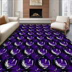 Deep Purple Bold Swirl Medallion Rug
