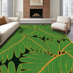 Verdant Green Leafy Display Rug